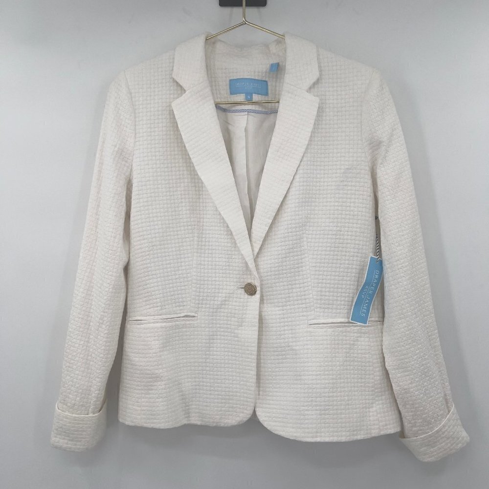 Draper James White Textured Blazer NWT Size S